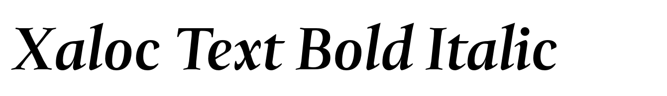 Xaloc Text Bold Italic